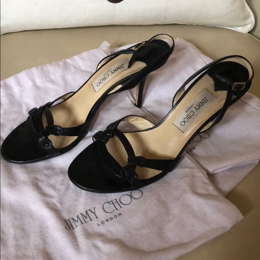 Jimmy Choo Black Slingback Heels